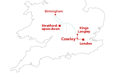 カヌー旅行の航路 - Kings Langley