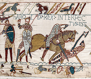 1066年のノルマン征服を描いたタペストリー
