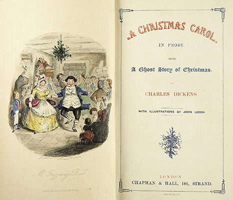 ディケンズの「クリスマス・ キャロル」初版の挿絵