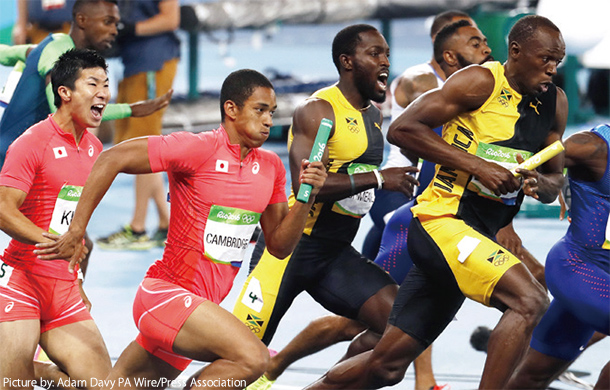 桐生選手とケンブリッジ選手