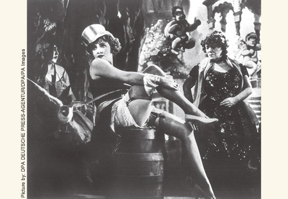 1930年制作の映画「嘆きの天使(Der blaue Engel)」で主演を務めたディートリヒ