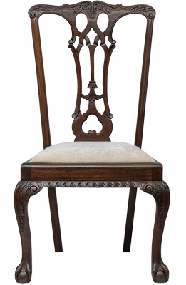 代表的なチッペンデール様式の椅子