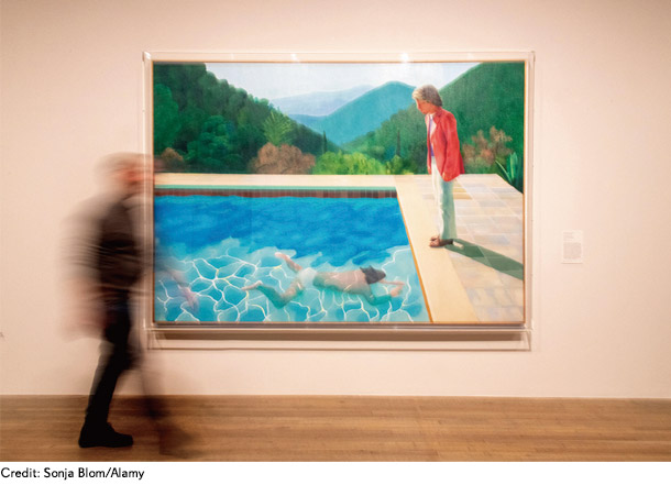 ホックニーの有名な絵「Portrait of an Artist (Pool with Two Figures)」