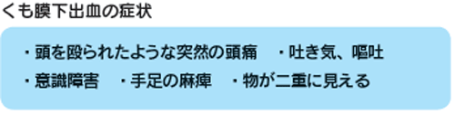 くも膜下出血の症状
